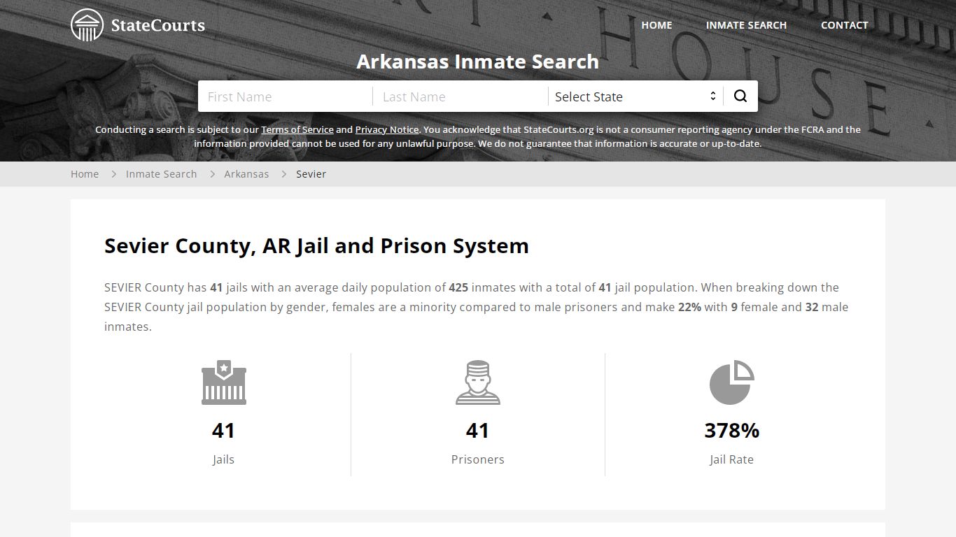 Sevier County, AR Inmate Search - StateCourts